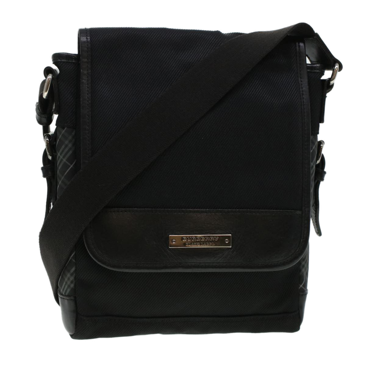 BURBERRY Shoulder Bag Nylon Black Auth bs5764