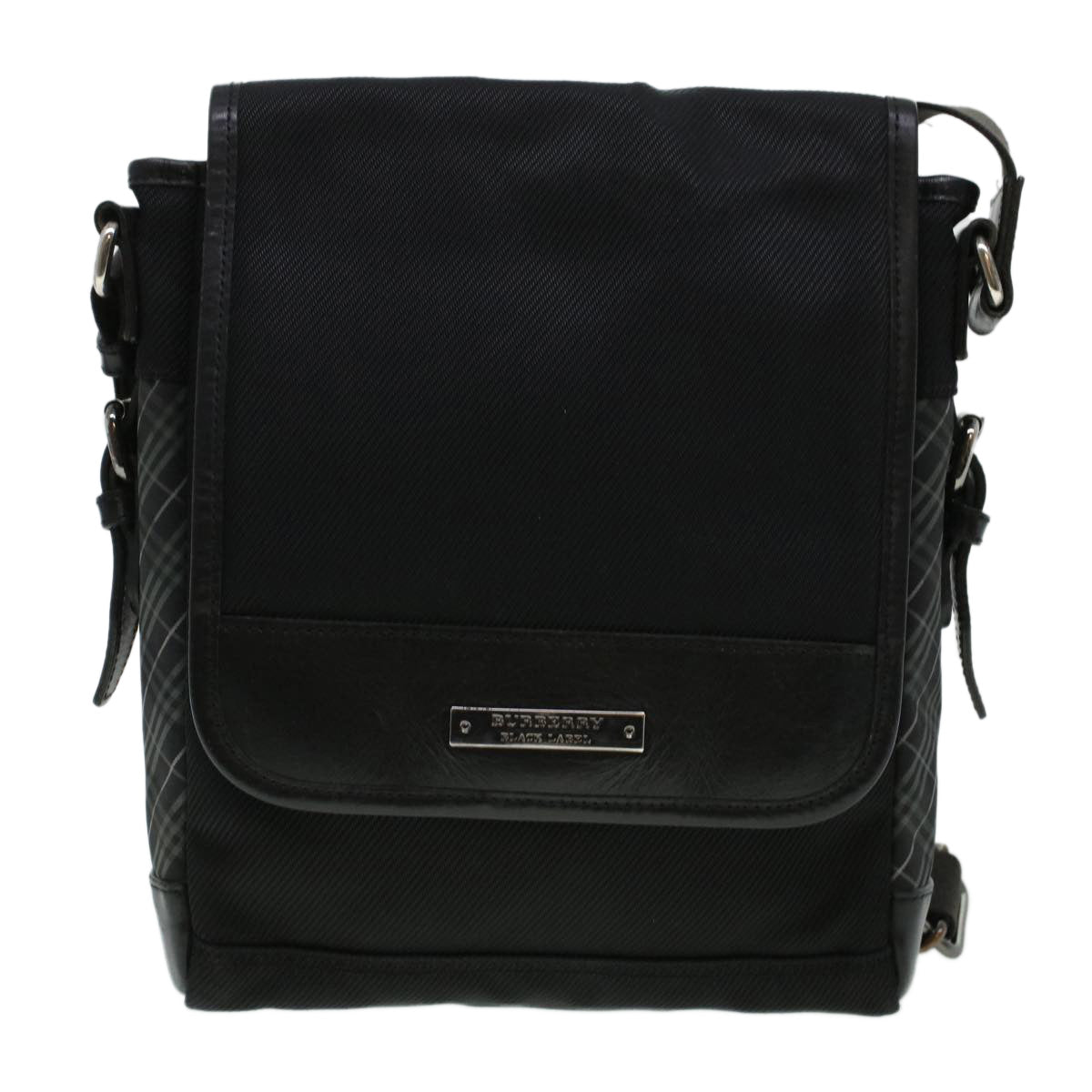 BURBERRY Shoulder Bag Nylon Black Auth bs5764