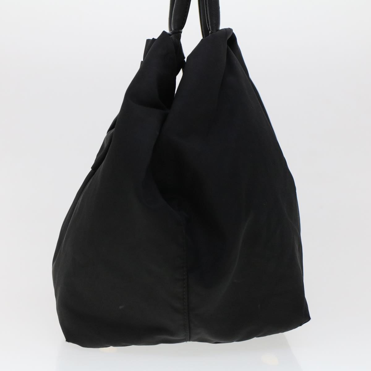 PRADA Ribbon Hand Bag Nylon Black Auth bs5773