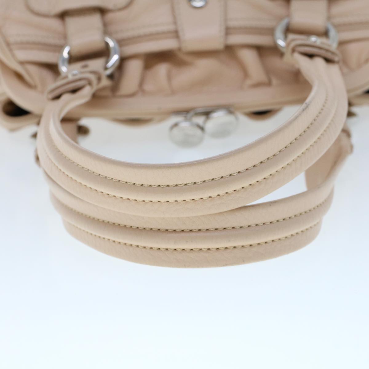 CELINE Shoulder Bag Leather Pink Auth bs5788