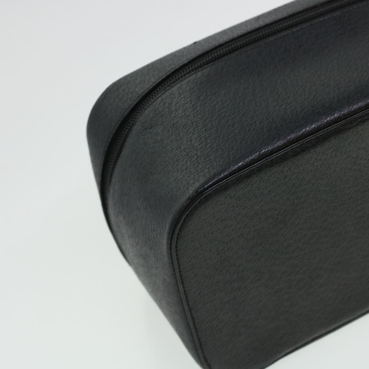 GUCCI Vanity Cosmetic Pouch Leather Black 039.1705.0710 Auth bs5804