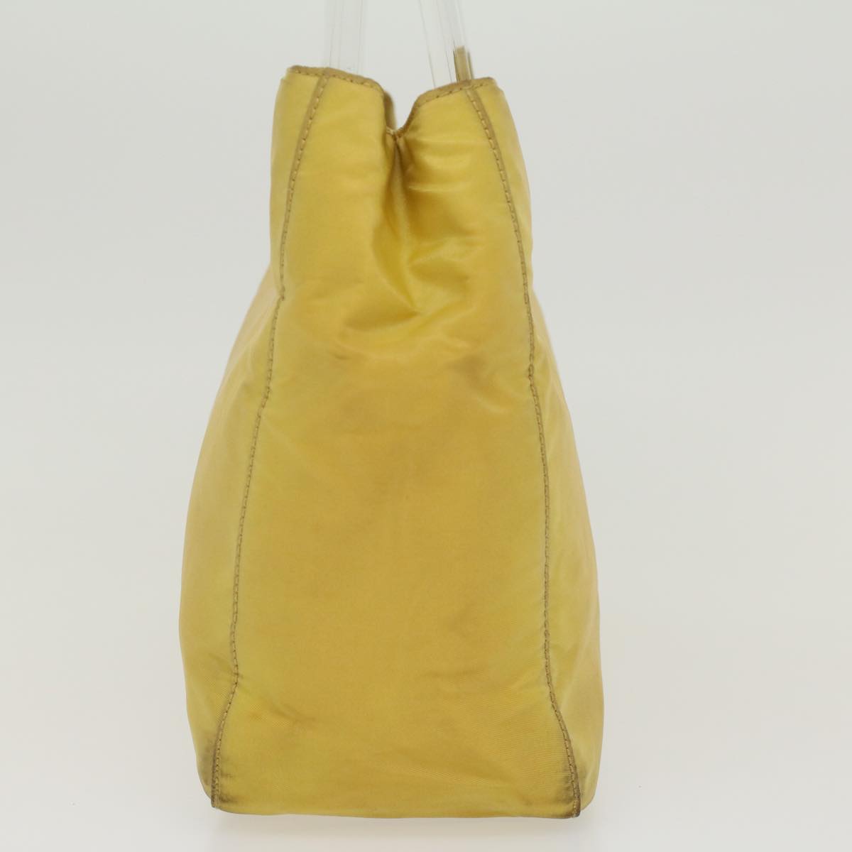 PRADA Hand Bag Nylon Yellow Auth bs5815