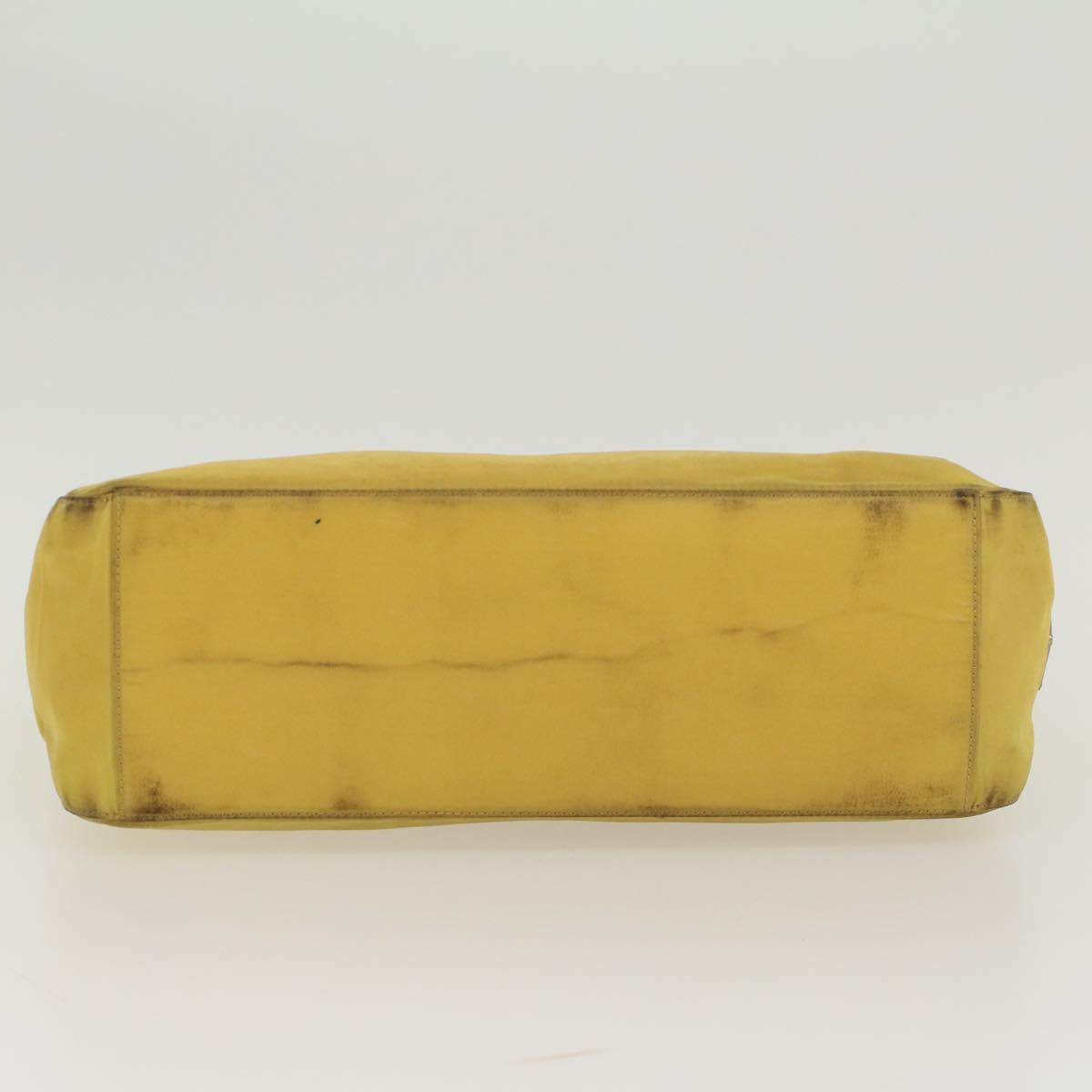 PRADA Hand Bag Nylon Yellow Auth bs5815