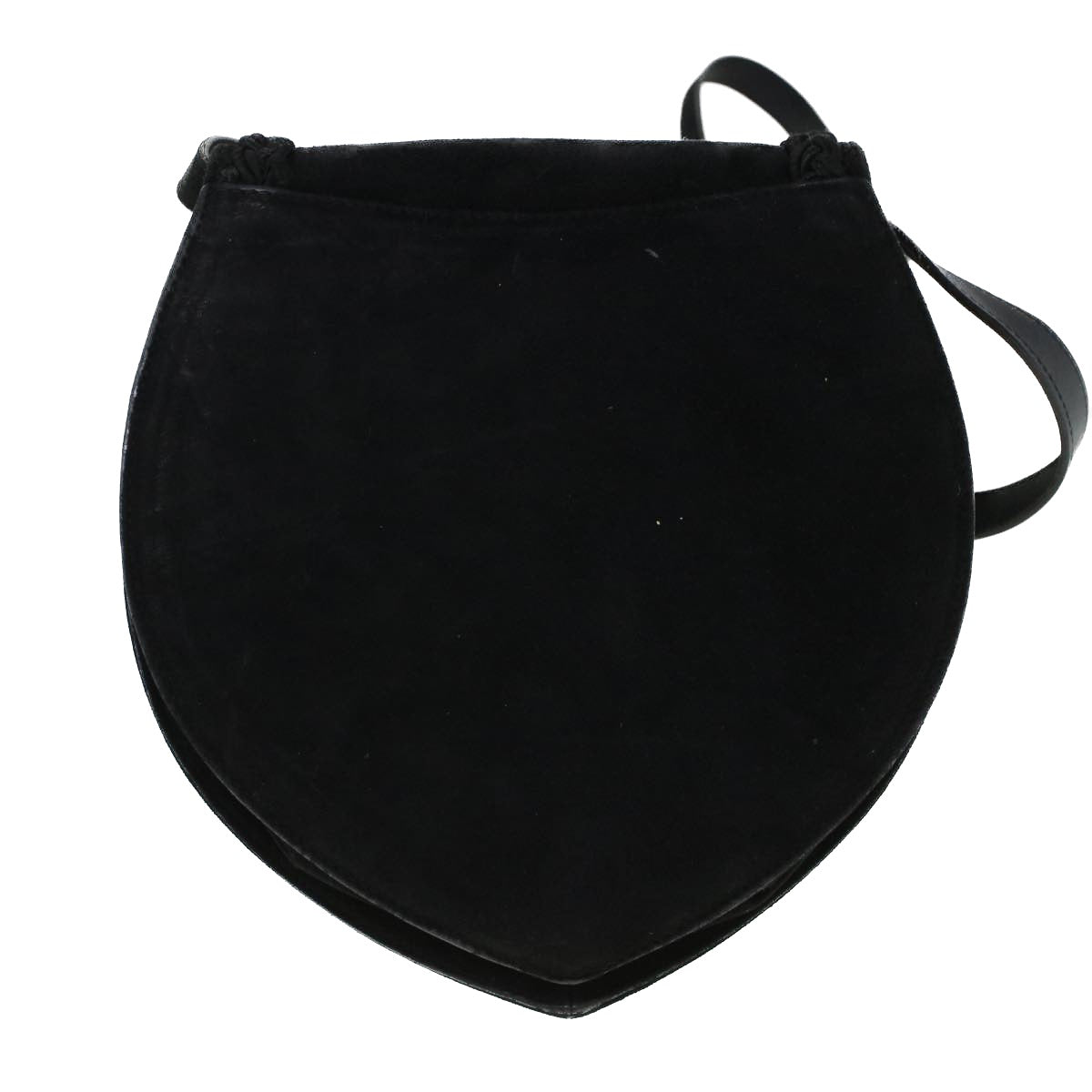 Salvatore Ferragamo Shoulder Bag Suede Black Auth bs5825 - 0