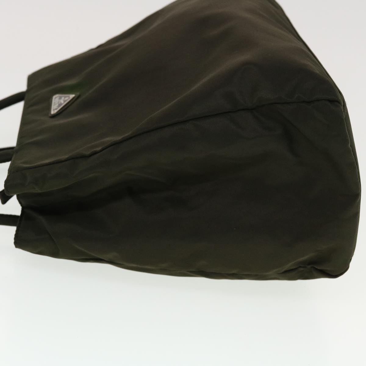 PRADA Tote Bag Nylon Khaki Auth bs5843