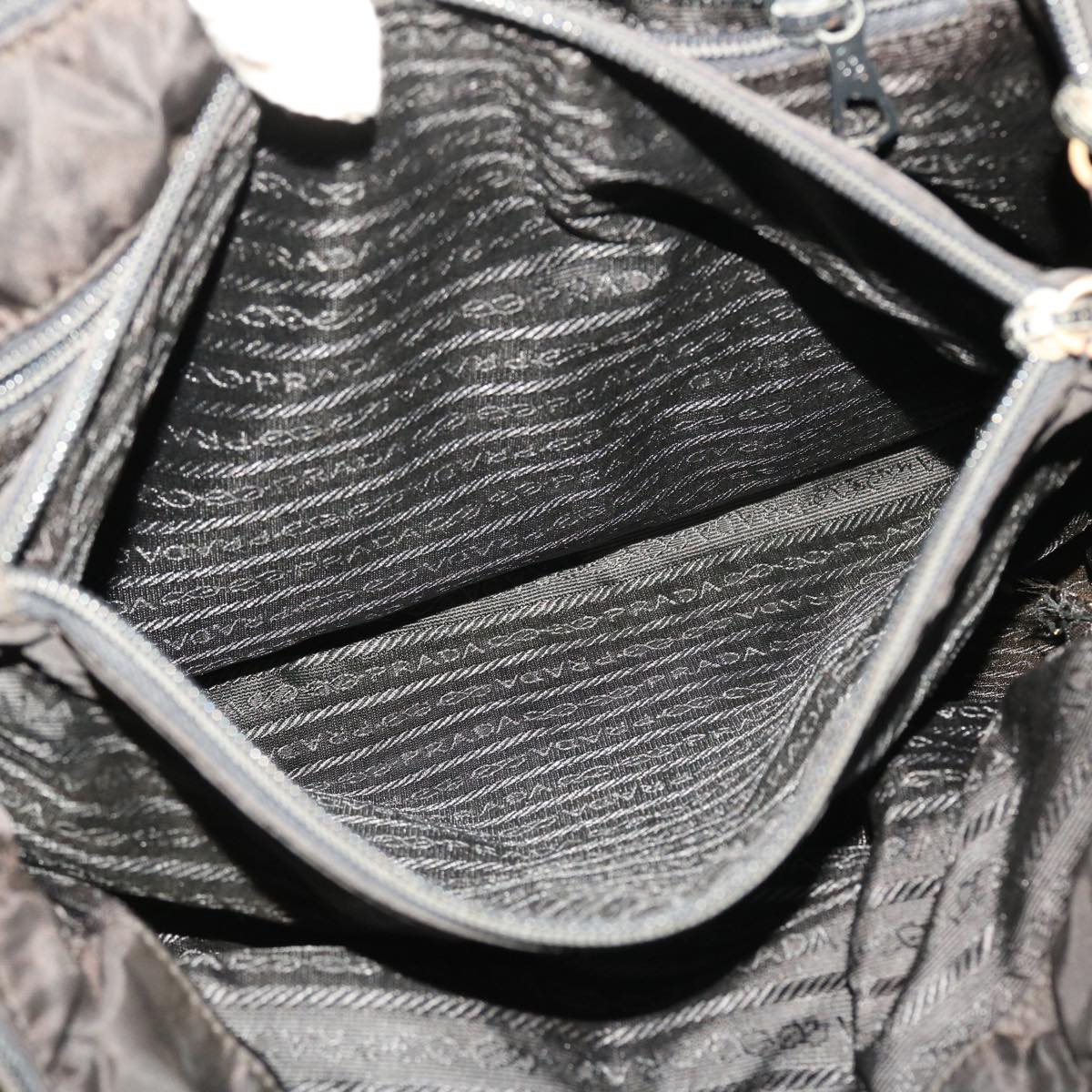 PRADA Tote Bag Nylon Black Auth bs5846