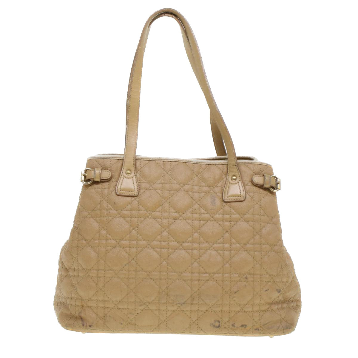 Christian Dior Lady Dior Canage Tote Bag Coated Canvas Beige Auth bs5870 - 0