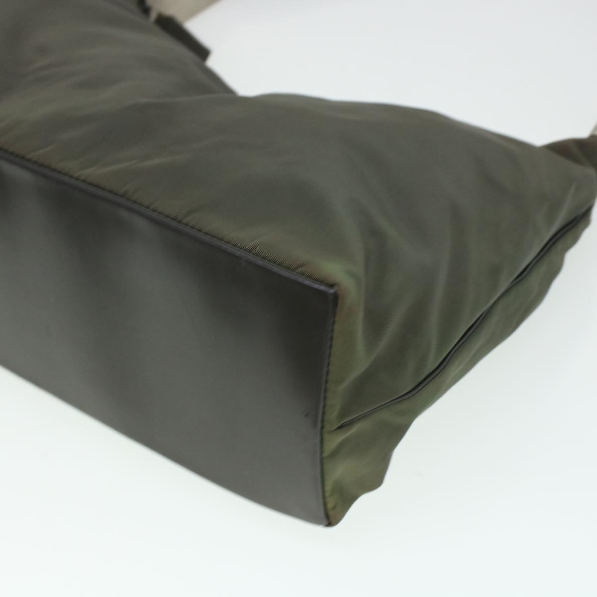 PRADA Shoulder Bag Nylon Khaki Auth bs5883