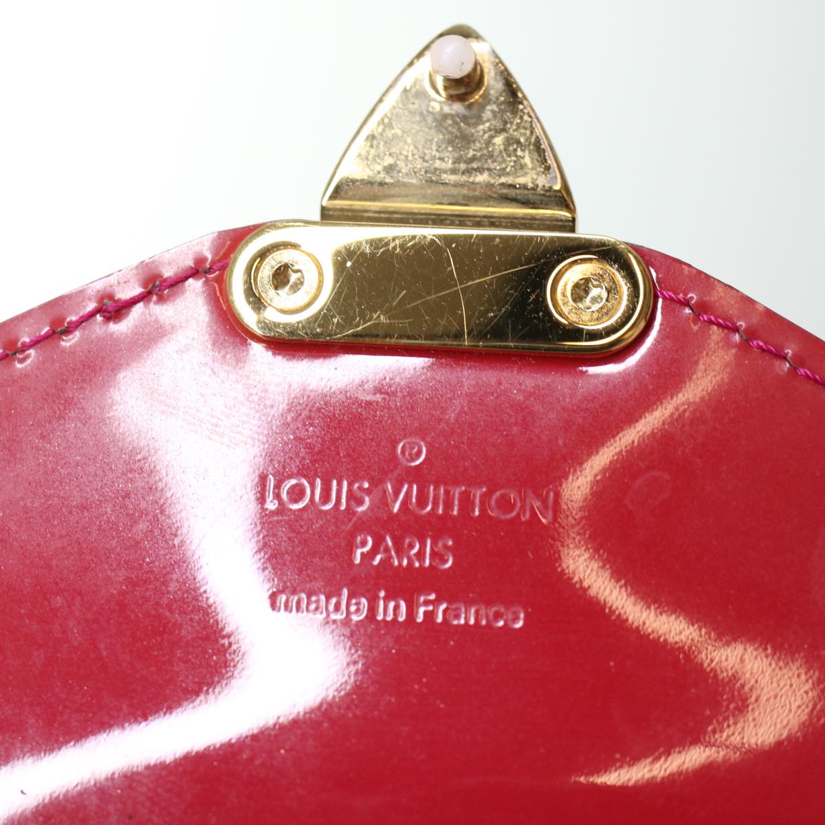 LOUIS VUITTON Vernis Monceau BB Hand Bag 2way Red M91579 LV Auth bs5940