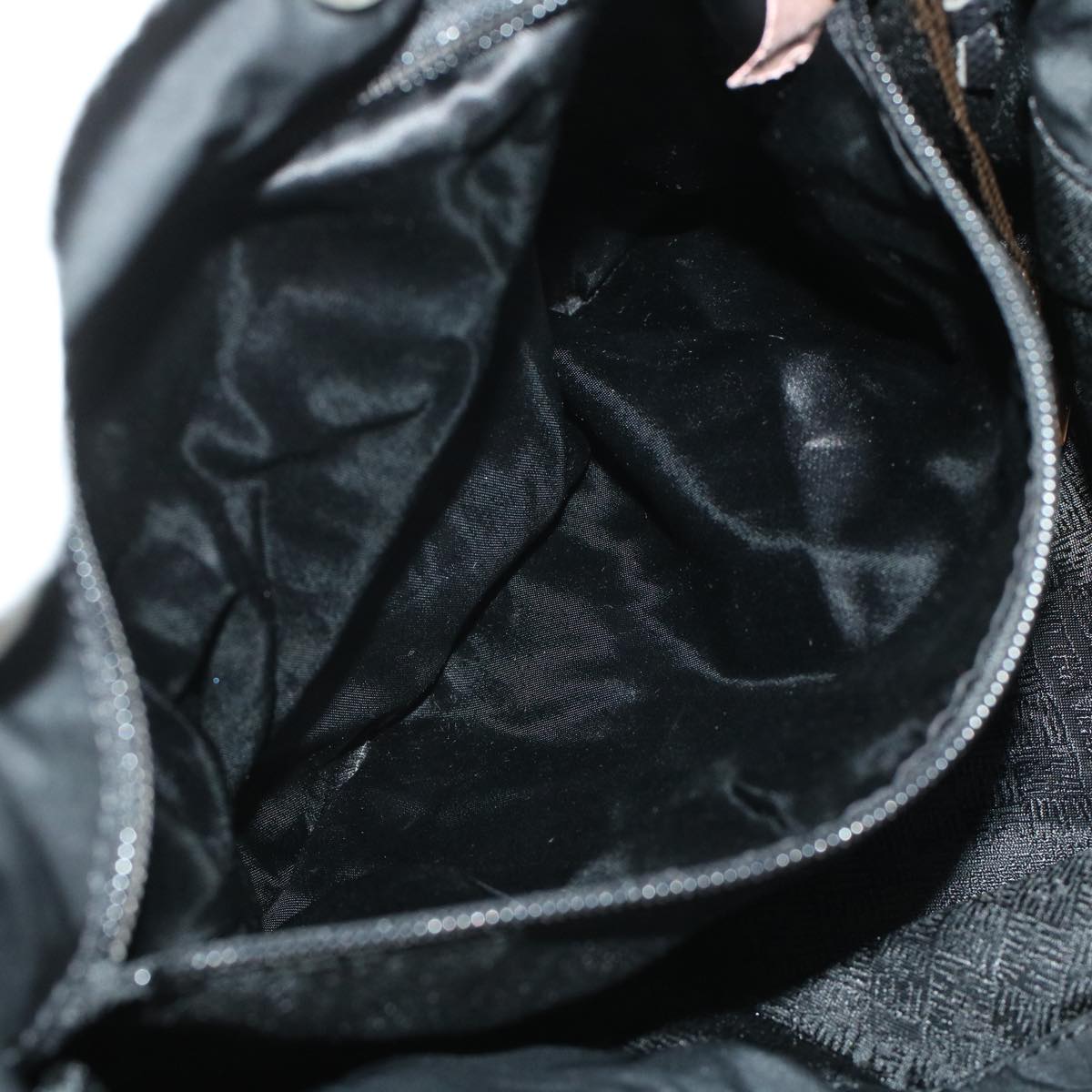 BOTTEGAVENETA Shoulder Bag Nylon 2Set Brown Black Auth bs5969