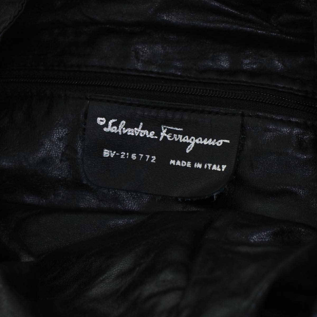 Salvatore Ferragamo Shoulder Bag Nylon Leather 3Set Black Yellow Auth bs5978