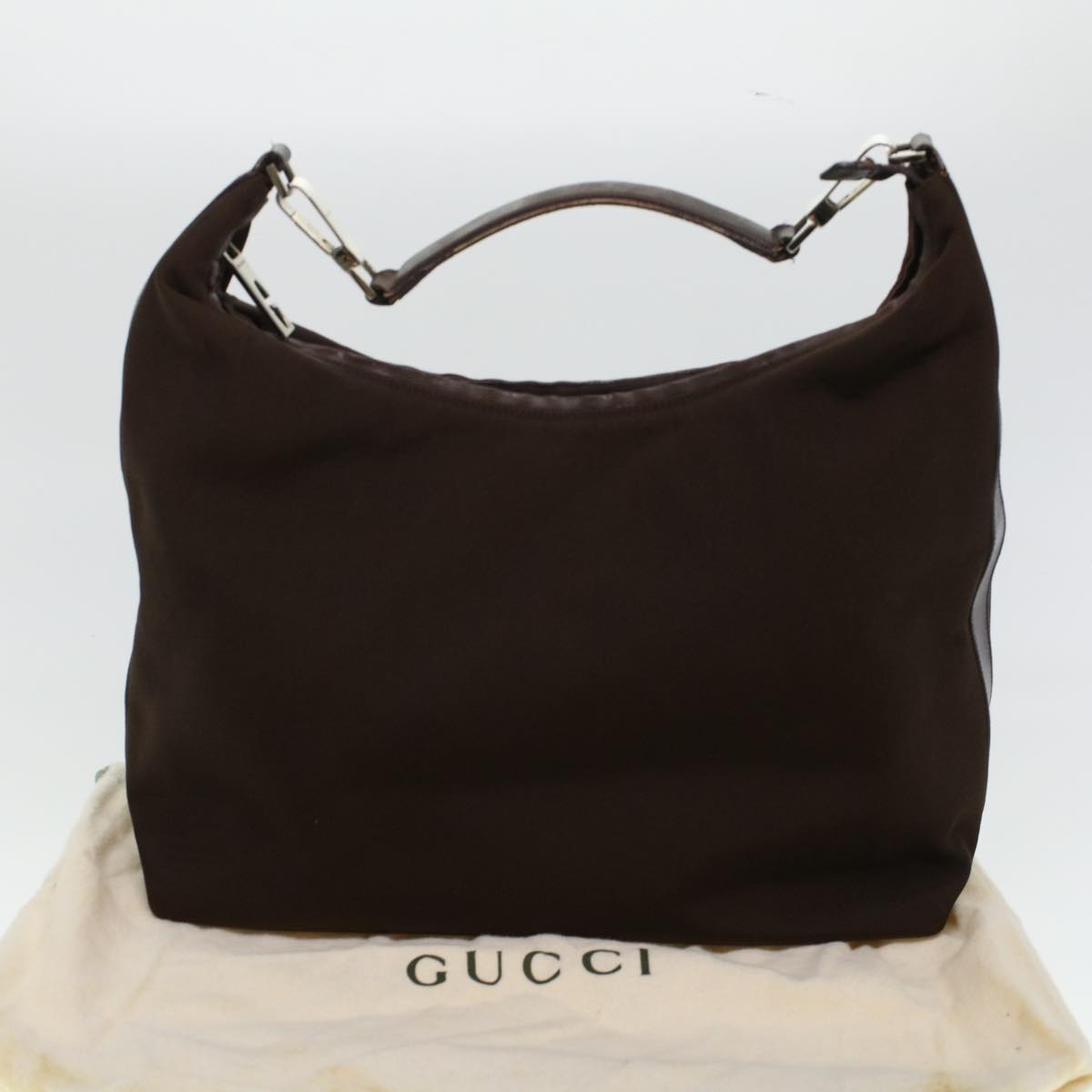 GUCCI Shoulder Bag Canvas Brown Auth bs5991