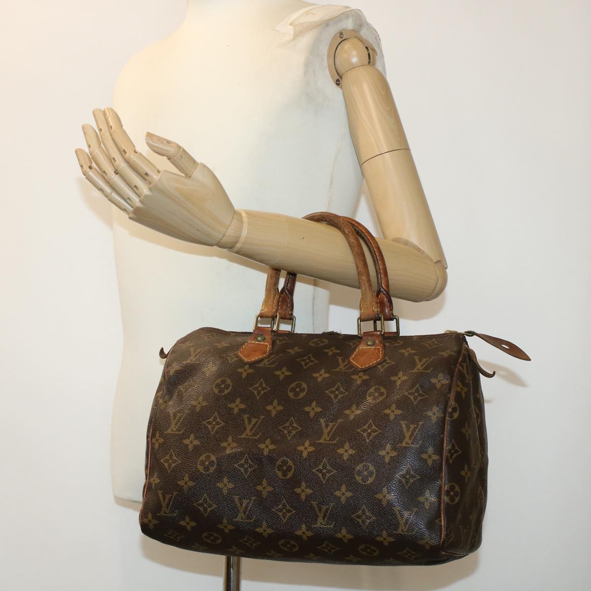 LOUIS VUITTON Monogram Speedy 30 Hand Bag M41526 LV Auth bs6003