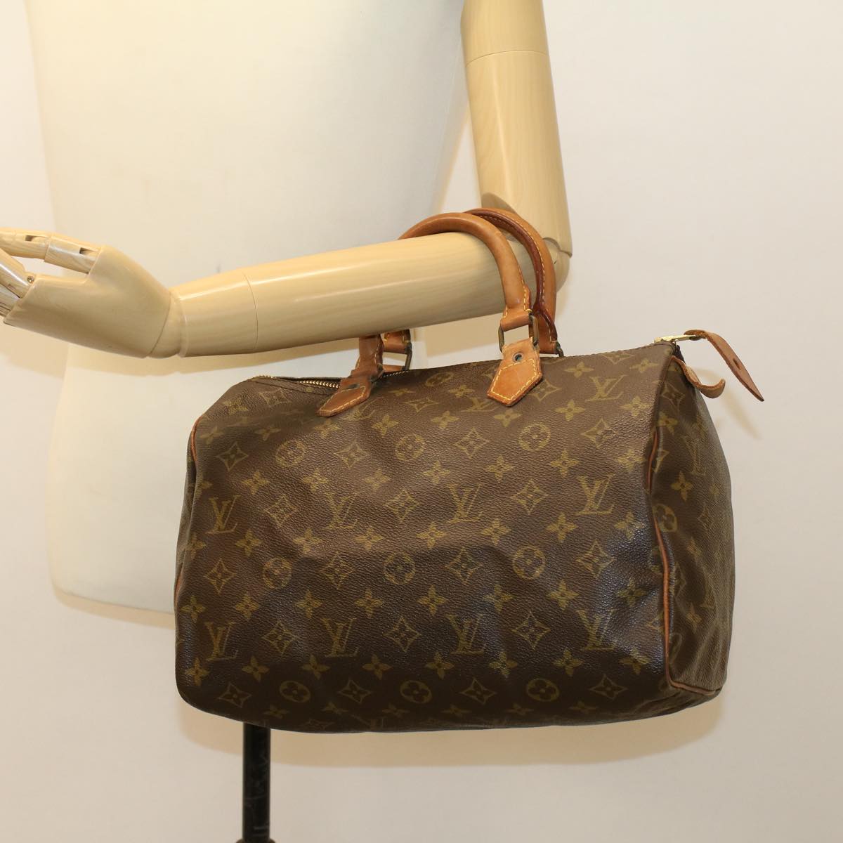 LOUIS VUITTON Monogram Speedy 30 Hand Bag M41526 LV Auth bs6027