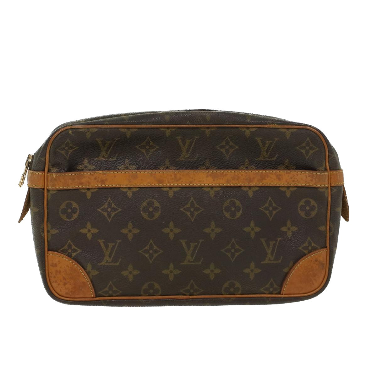 LOUIS VUITTON Monogram Compiegne 28 Clutch Bag M51845 LV Auth bs6029