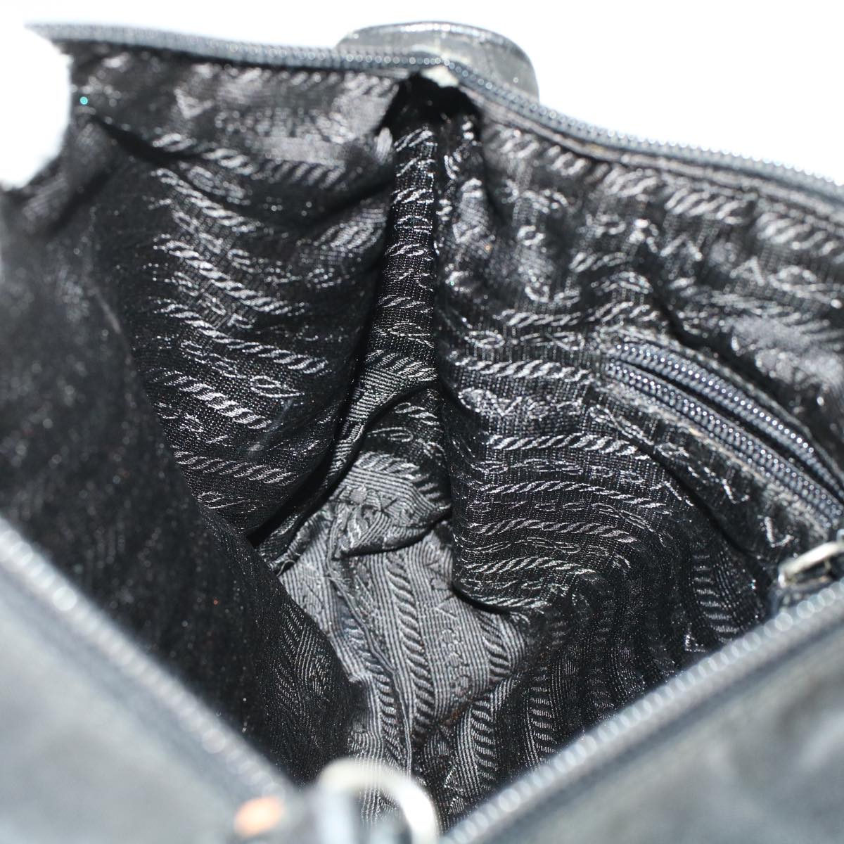 PRADA Hand Bag Nylon Black Auth bs6059