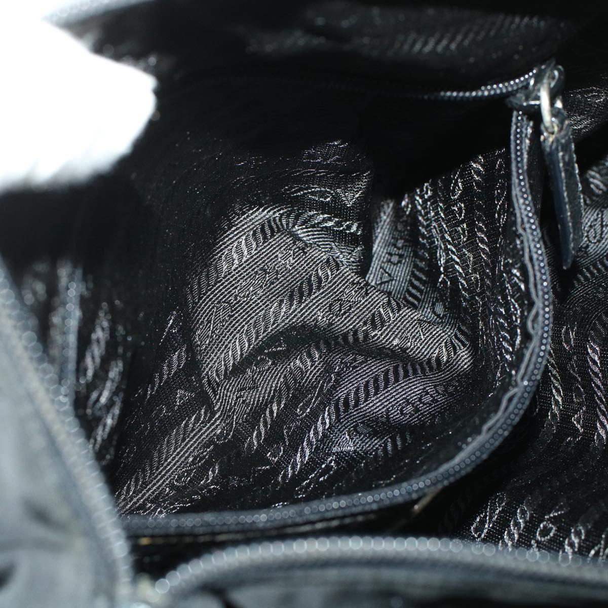PRADA Hand Bag Nylon Black Auth bs6059