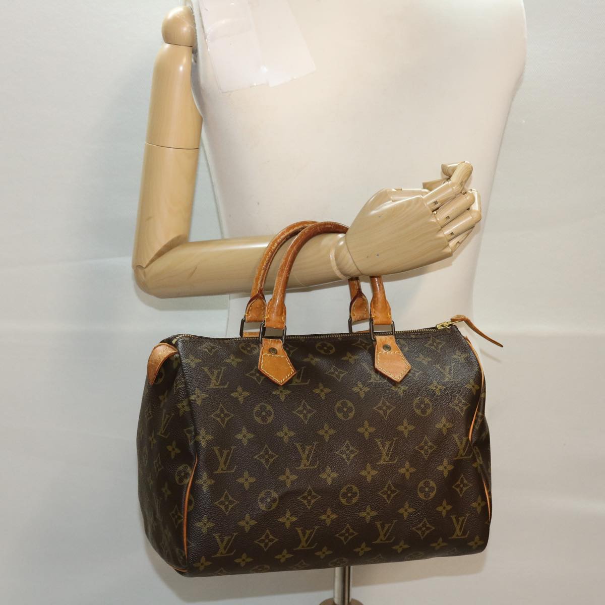 LOUIS VUITTON Monogram Speedy 30 Hand Bag M41526 LV Auth bs6087