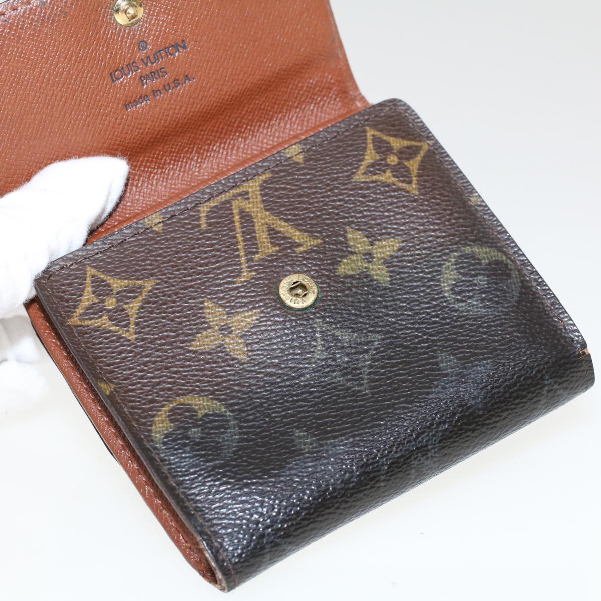 LOUIS VUITTON Monogram Monogram Mini Wallet 4Set Khaki LV Auth bs6094