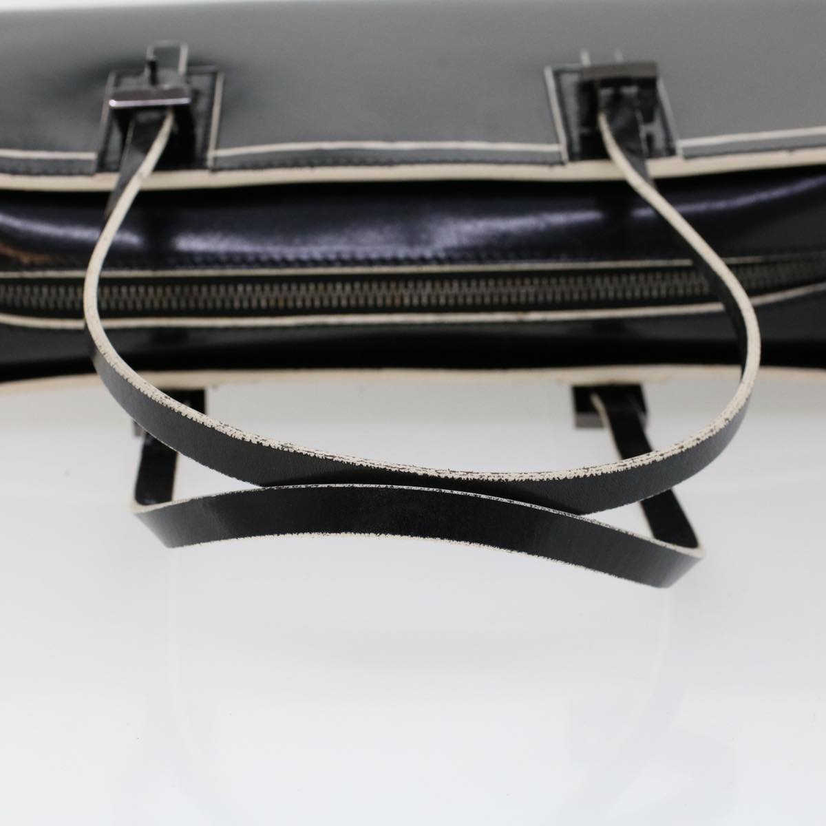 FENDI Hand Bag Leather Black Auth bs6095