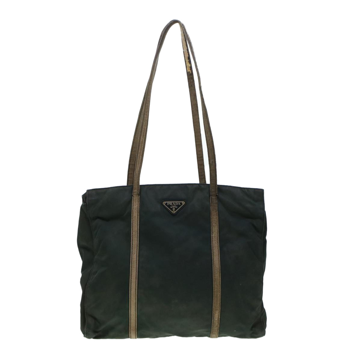PRADA Hand Bag Nylon 2Set Green Auth bs6119 - 0