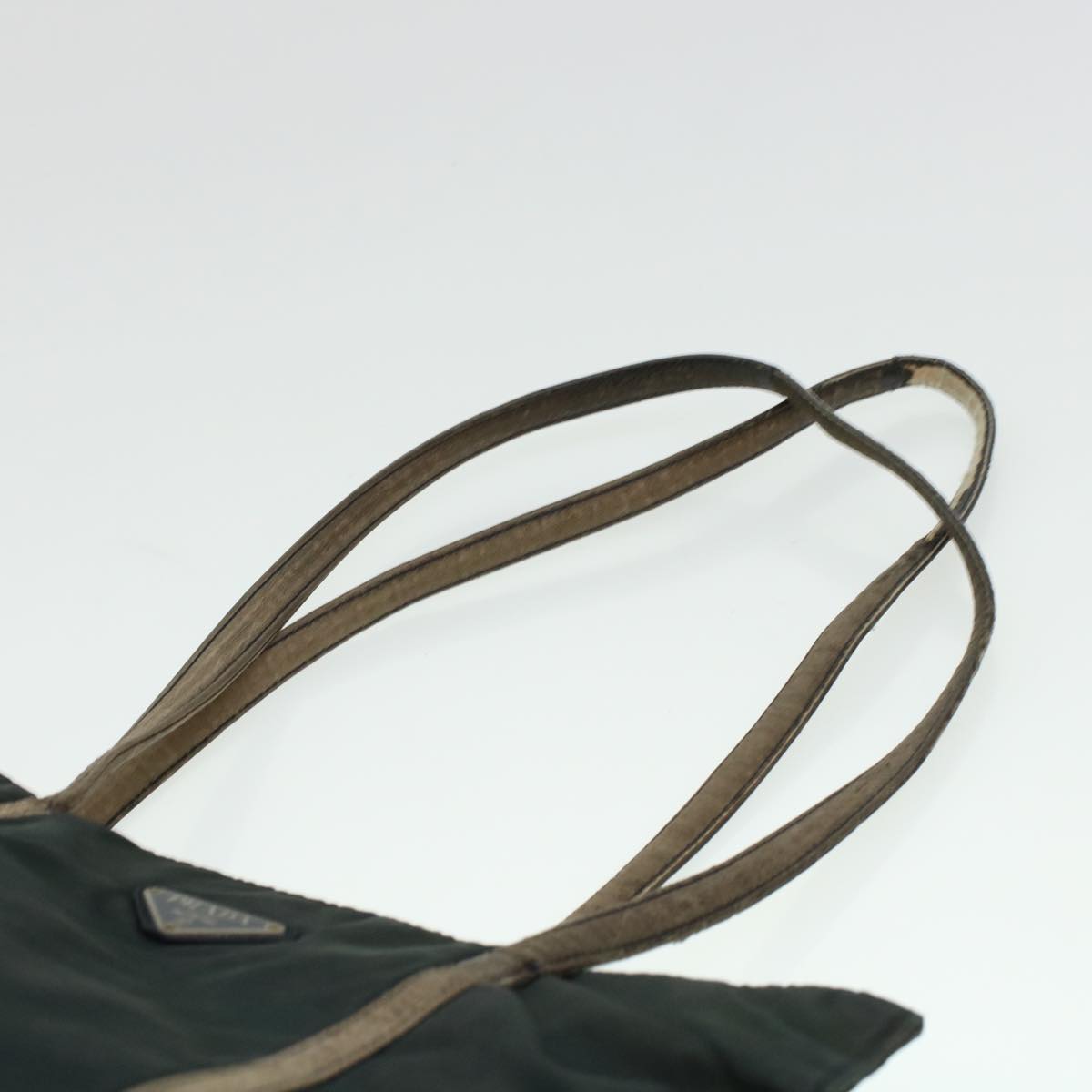 PRADA Hand Bag Nylon 2Set Green Auth bs6119