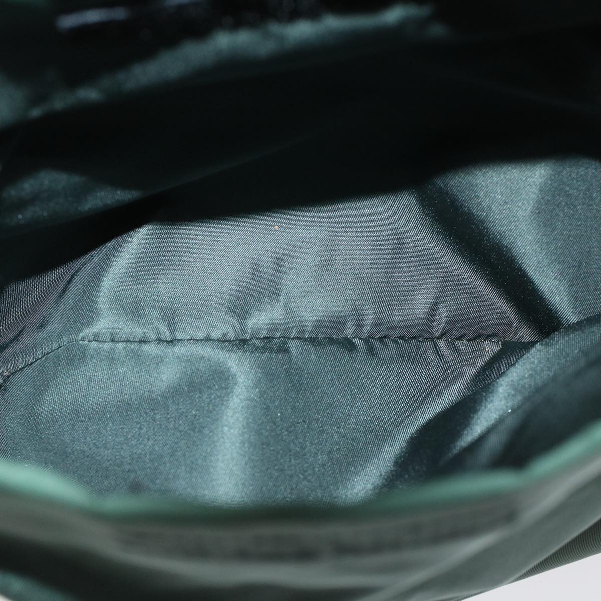 PRADA Shoulder Bag Nylon Green Auth bs6120