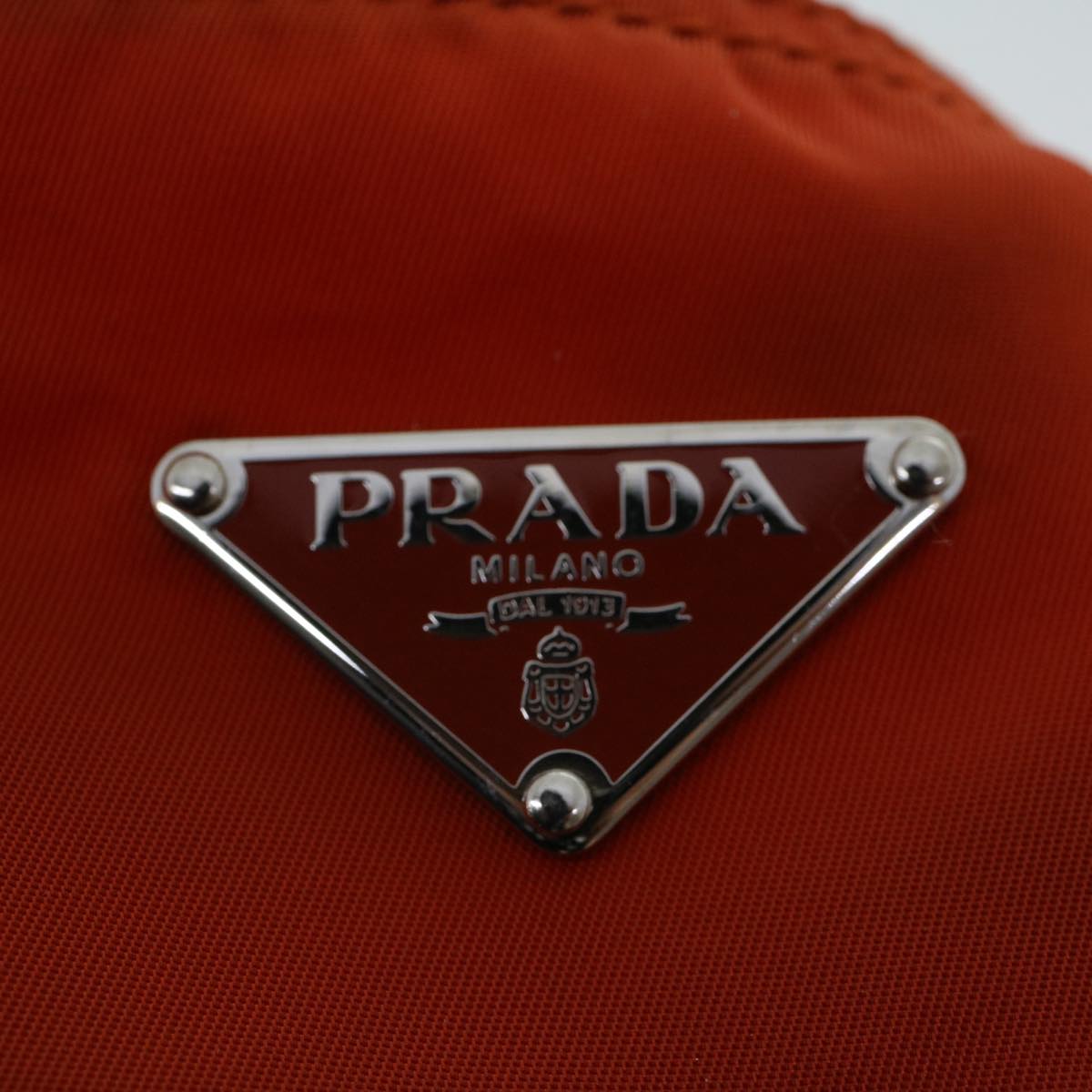 PRADA Tote Bag Nylon Orange Auth bs6121