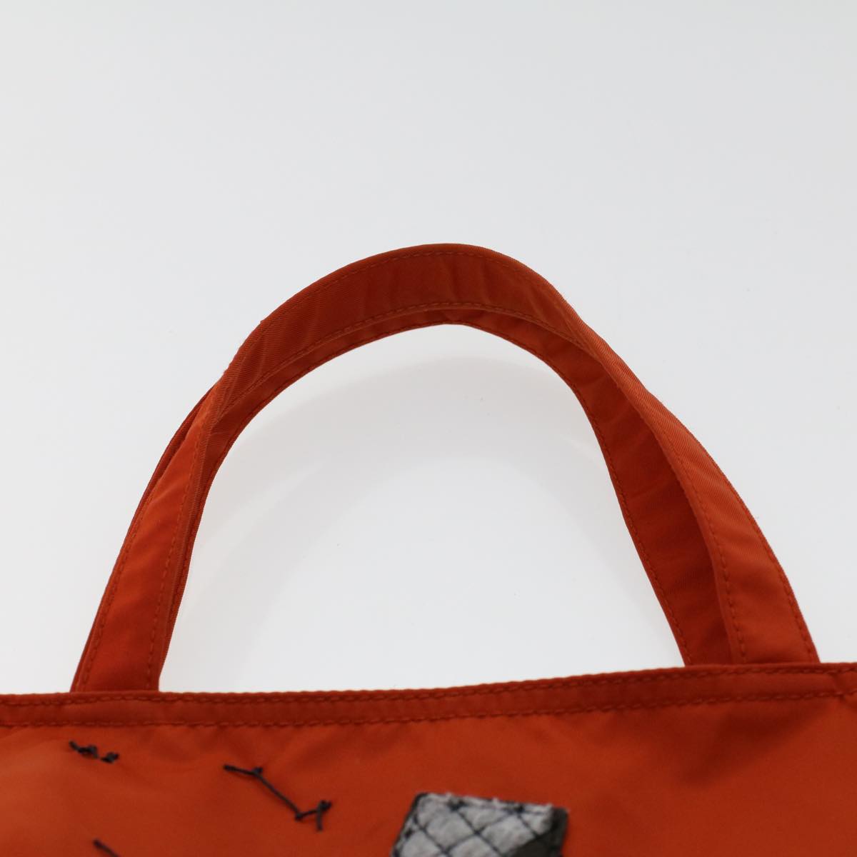 PRADA Tote Bag Nylon Orange Auth bs6121