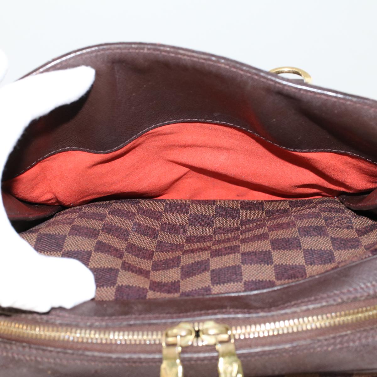 LOUIS VUITTON Damier Ebene Triana Hand Bag N51155 LV Auth bs6136