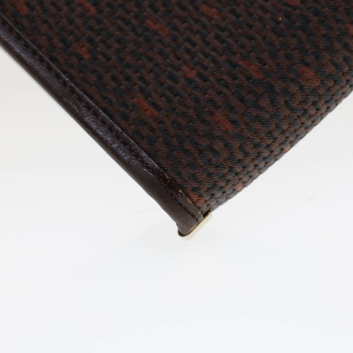 SAINT LAURENT Shoulder Bag PVC Leather Brown Auth bs6214