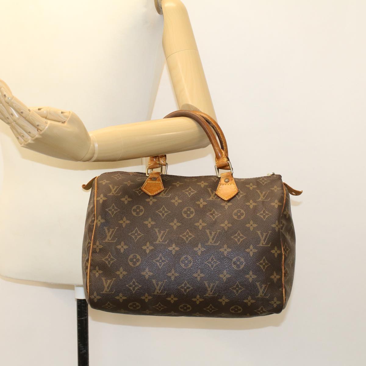 LOUIS VUITTON Monogram Speedy 30 Hand Bag M41526 LV Auth bs6220