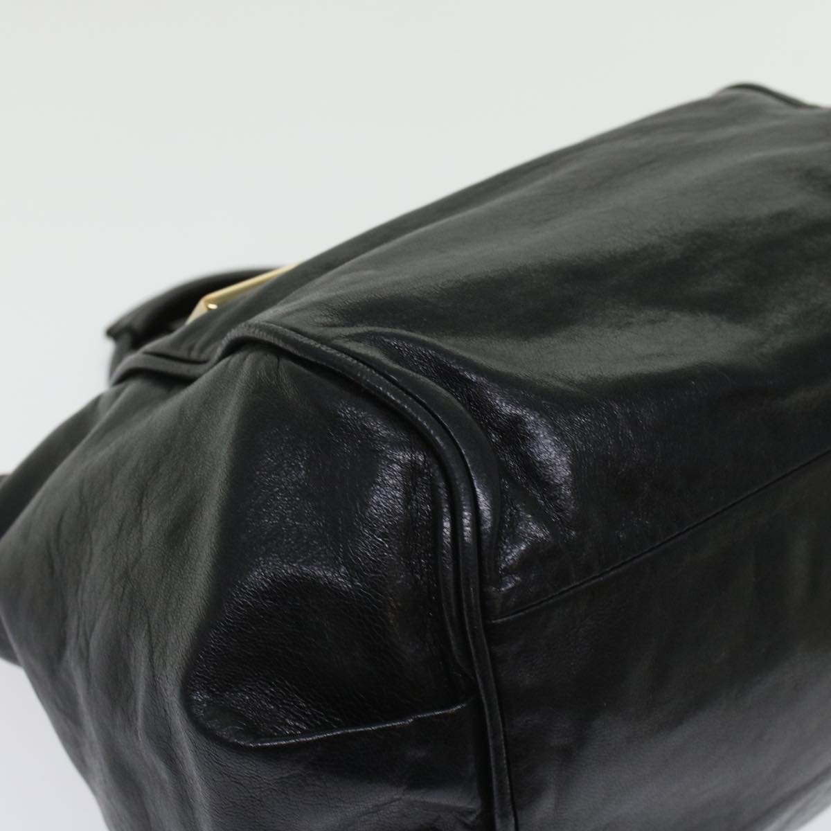 Chloe Etel Hand Bag Leather 2way Black 3S0645-50 Auth bs6233