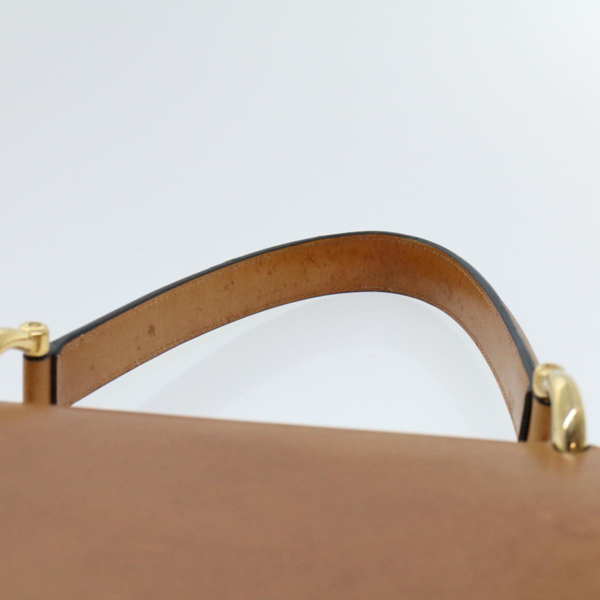 CELINE Hand Bag Leather Brown Auth bs6244