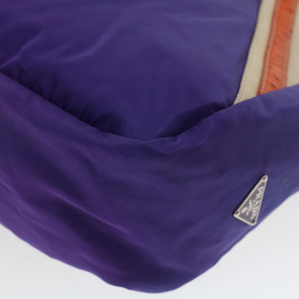 PRADA Tote Bag Nylon Purple Orange Auth bs6261