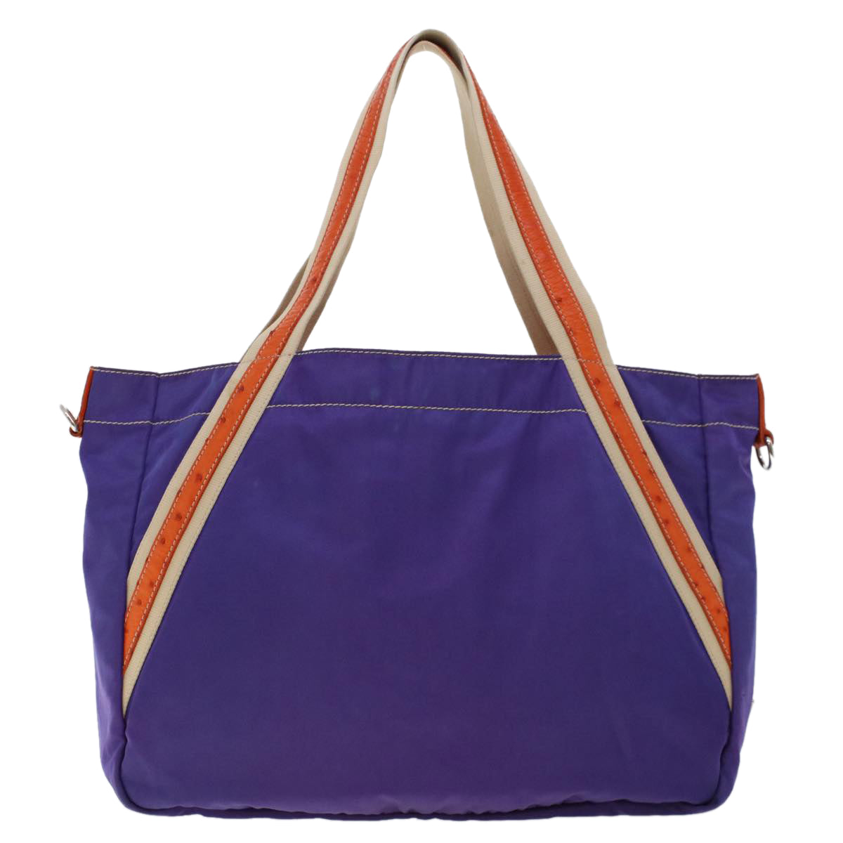 PRADA Tote Bag Nylon Purple Orange Auth bs6261 - 0