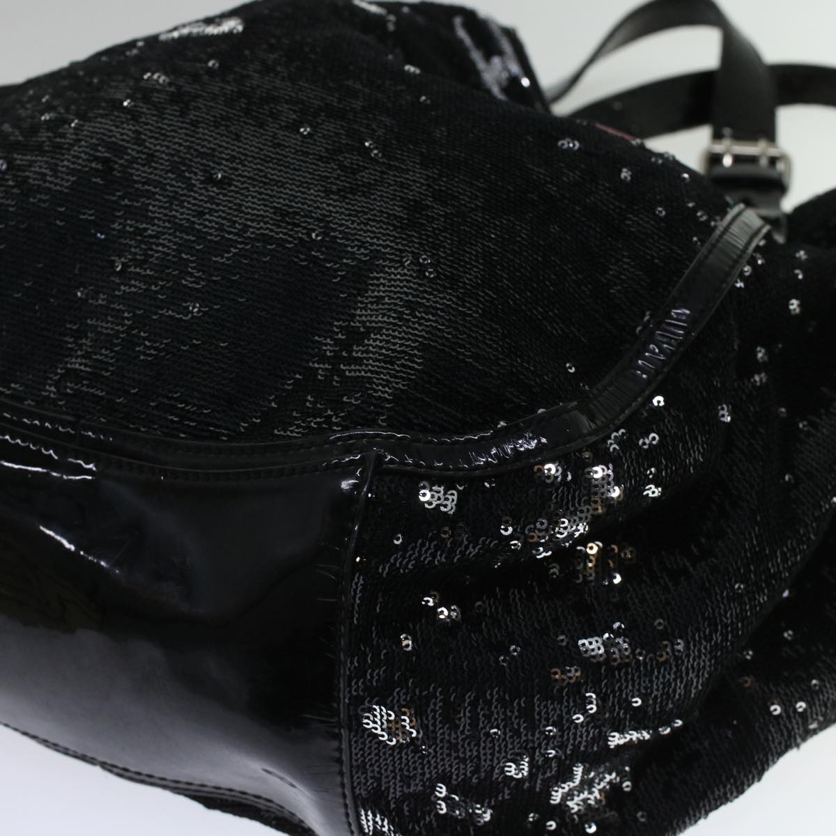 GIVENCHY Shoulder Bag Sequin Black Auth bs6277