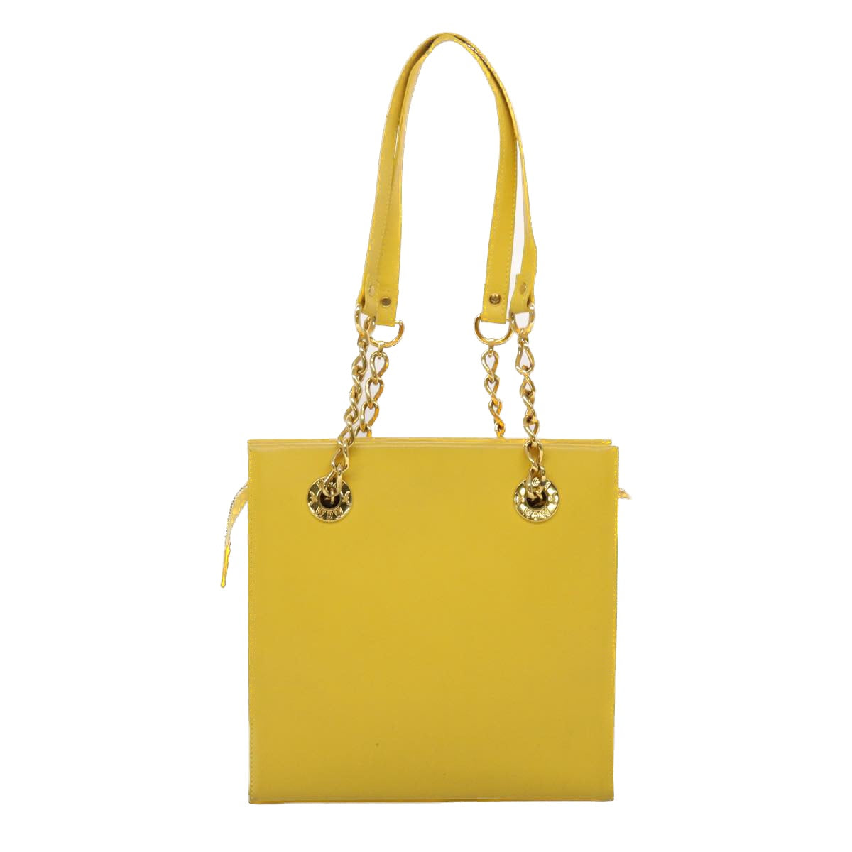 MCM Chain Shoulder Bag Leather Yellow Auth bs6289 - 0