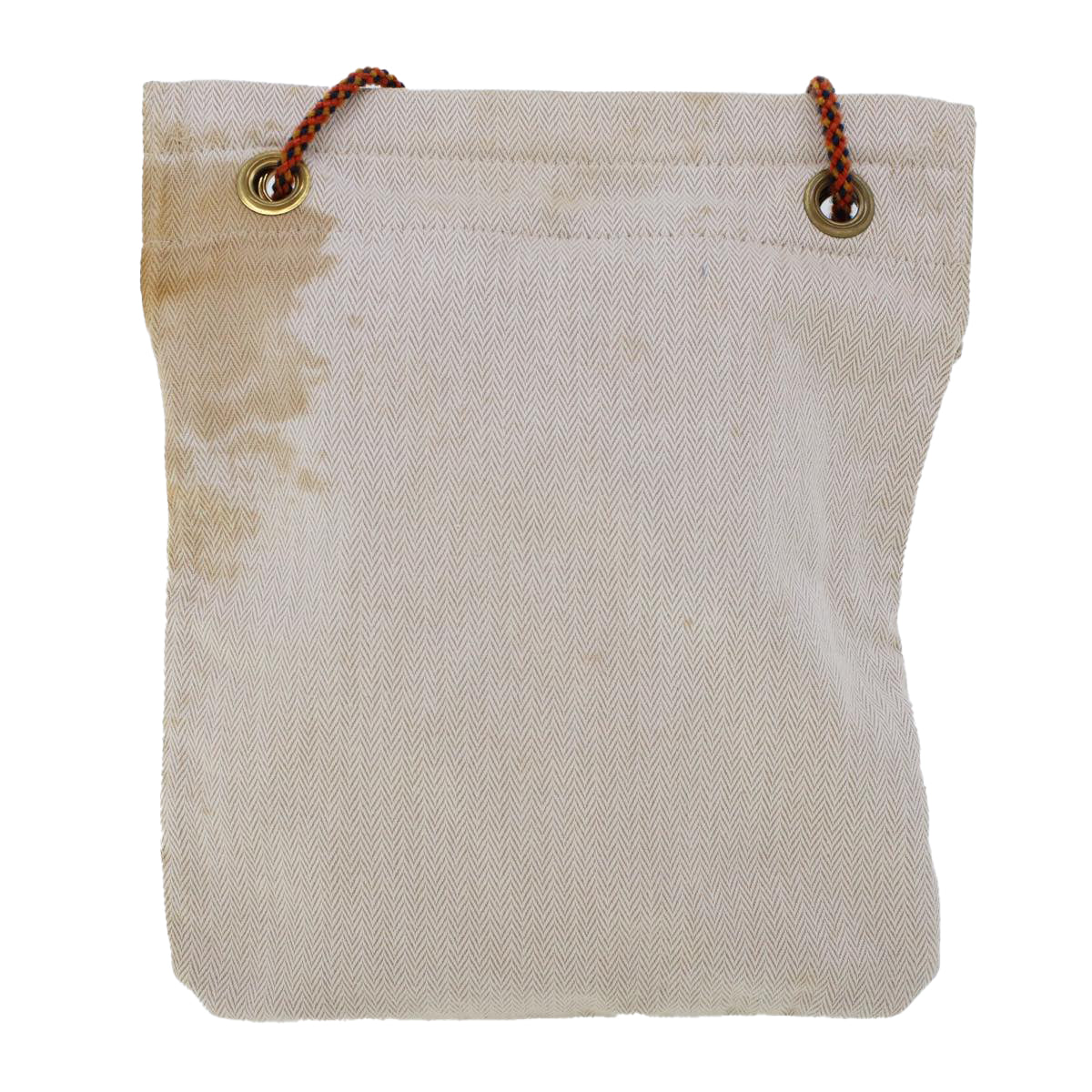 HERMES Aline PM Shoulder Bag Canvas Beige Auth bs6298 - 0