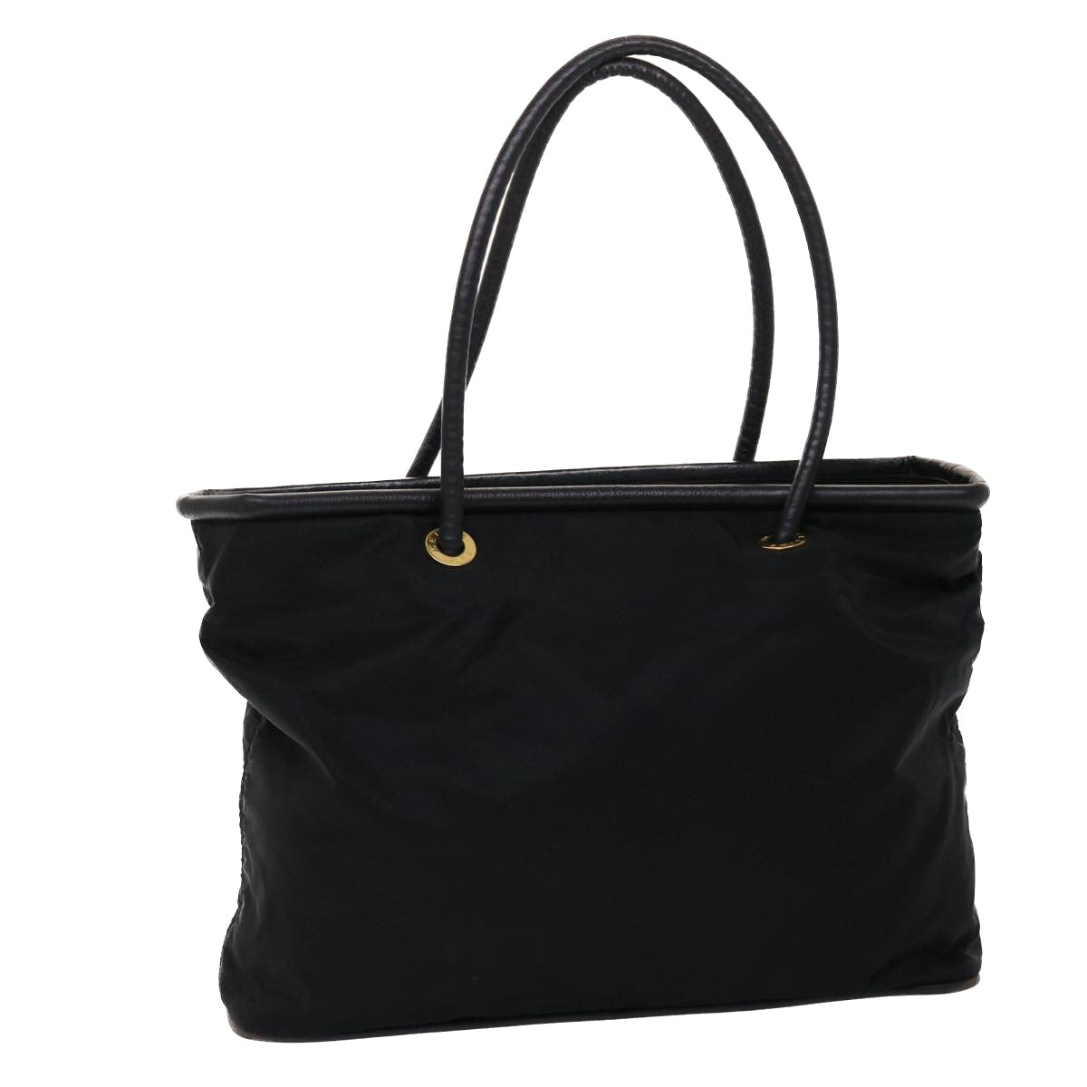 CELINE Tote Bag Nylon Black Auth bs6316