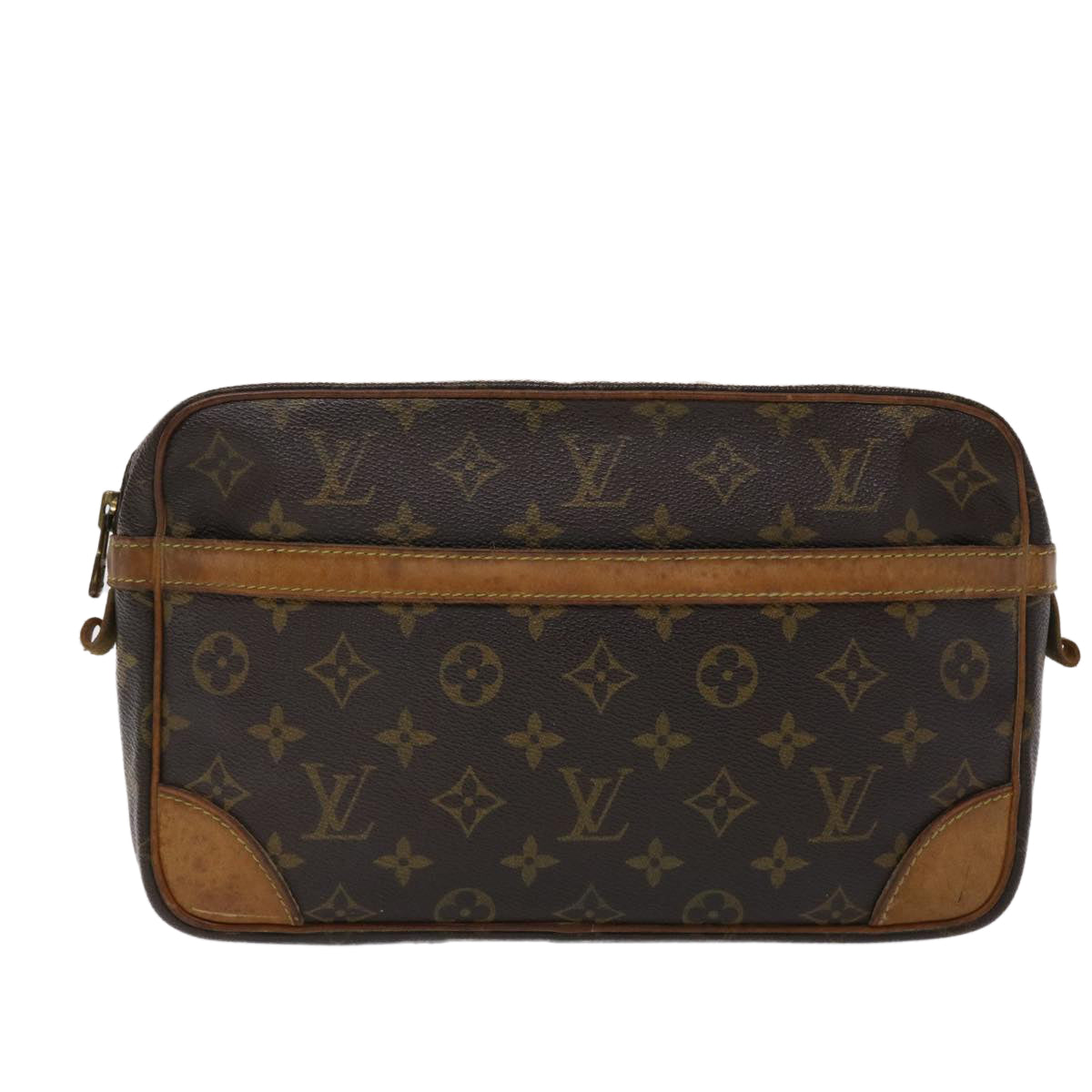 LOUIS VUITTON Monogram Compiegne 28 Clutch Bag M51845 LV Auth bs6334