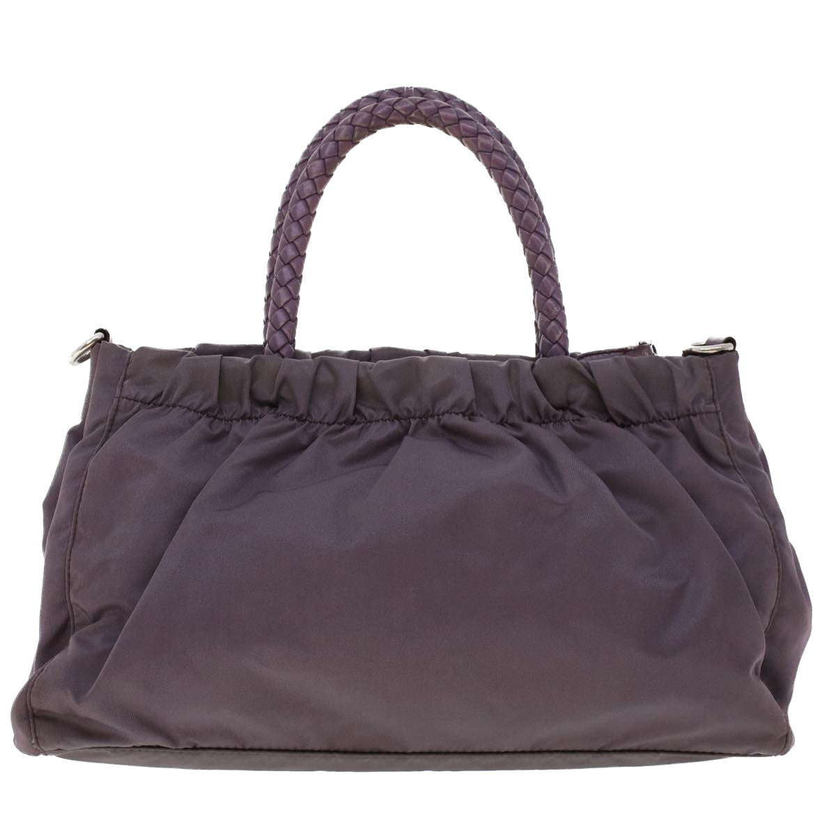 PRADA Hand Bag Nylon 2way Shoulder Bag Purple Auth bs6343 - 0