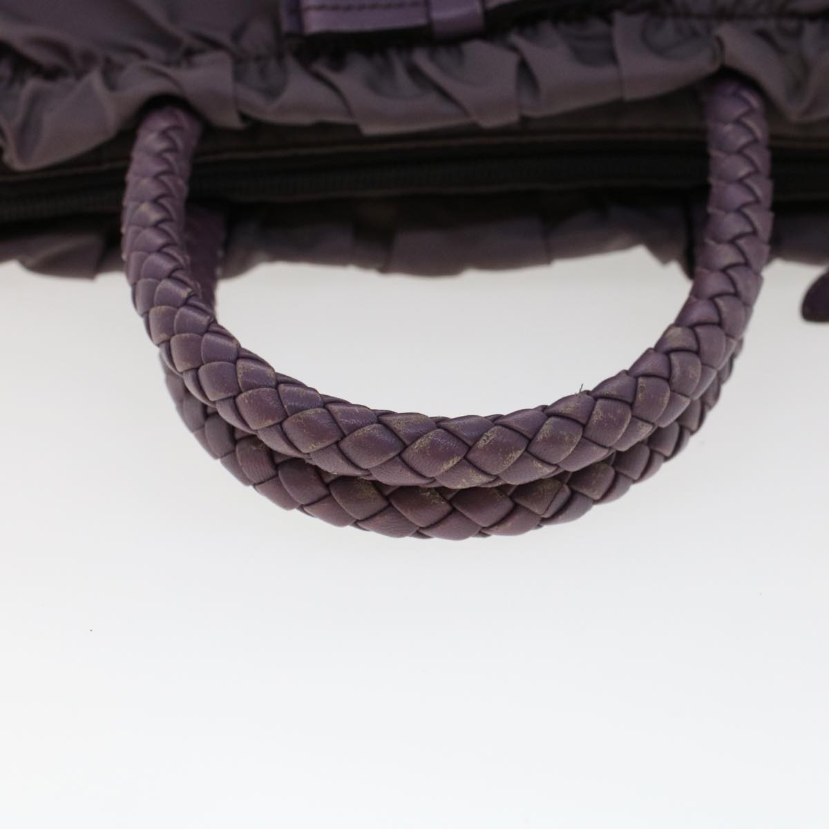 PRADA Hand Bag Nylon 2way Shoulder Bag Purple Auth bs6343