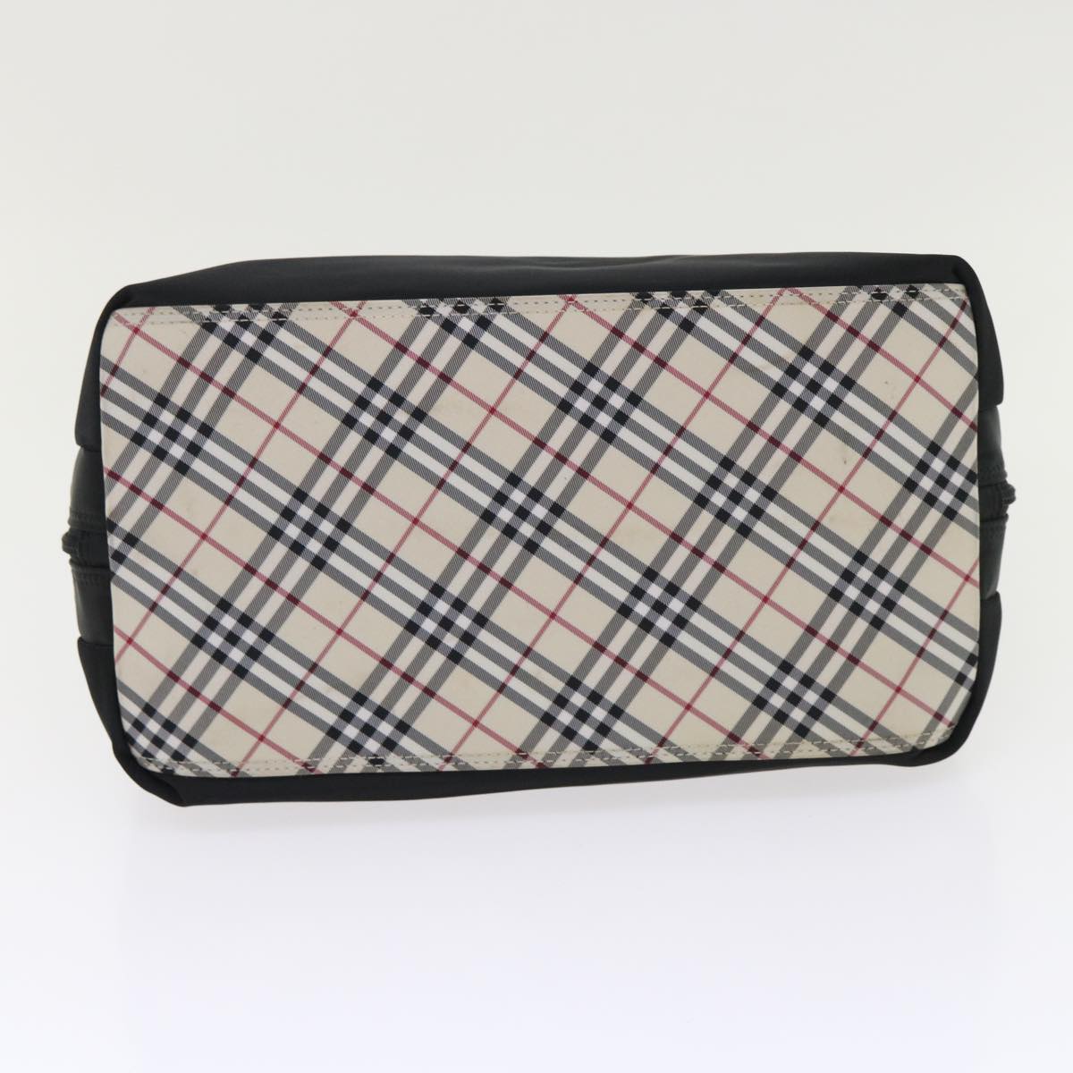 BURBERRY Nova Check Hand Bag Nylon Black Auth bs6364