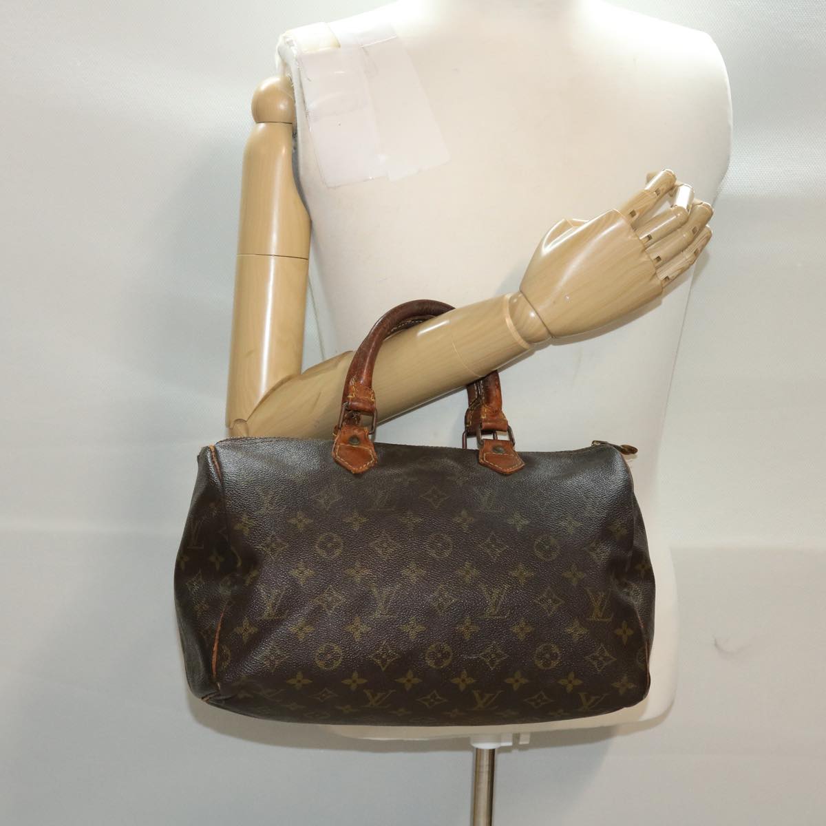 LOUIS VUITTON Monogram Speedy 30 Hand Bag M41526 LV Auth bs6375