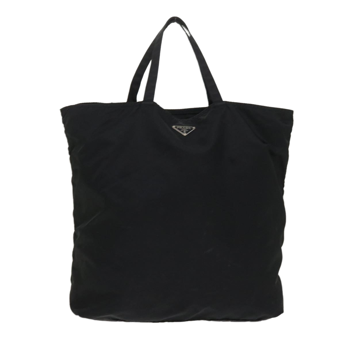 PRADA Tote Bag Nylon Black Auth bs6380