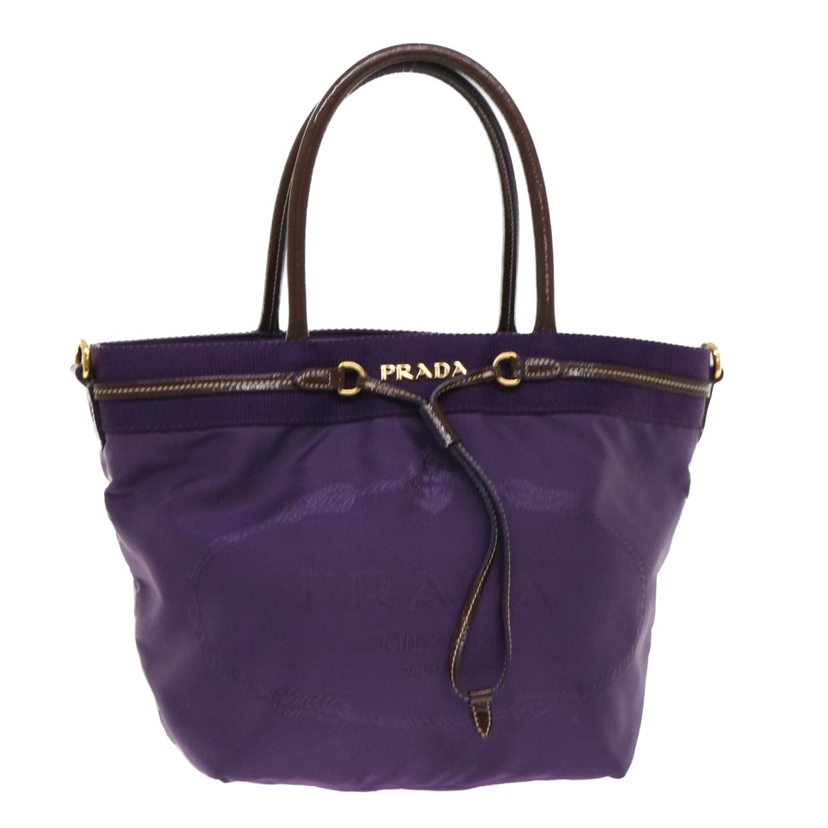 PRADA Hand Bag Nylon Purple Auth bs6400