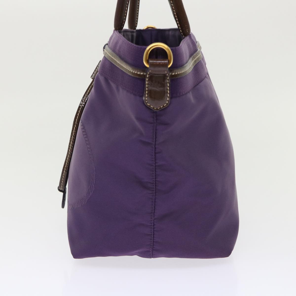 PRADA Hand Bag Nylon Purple Auth bs6400