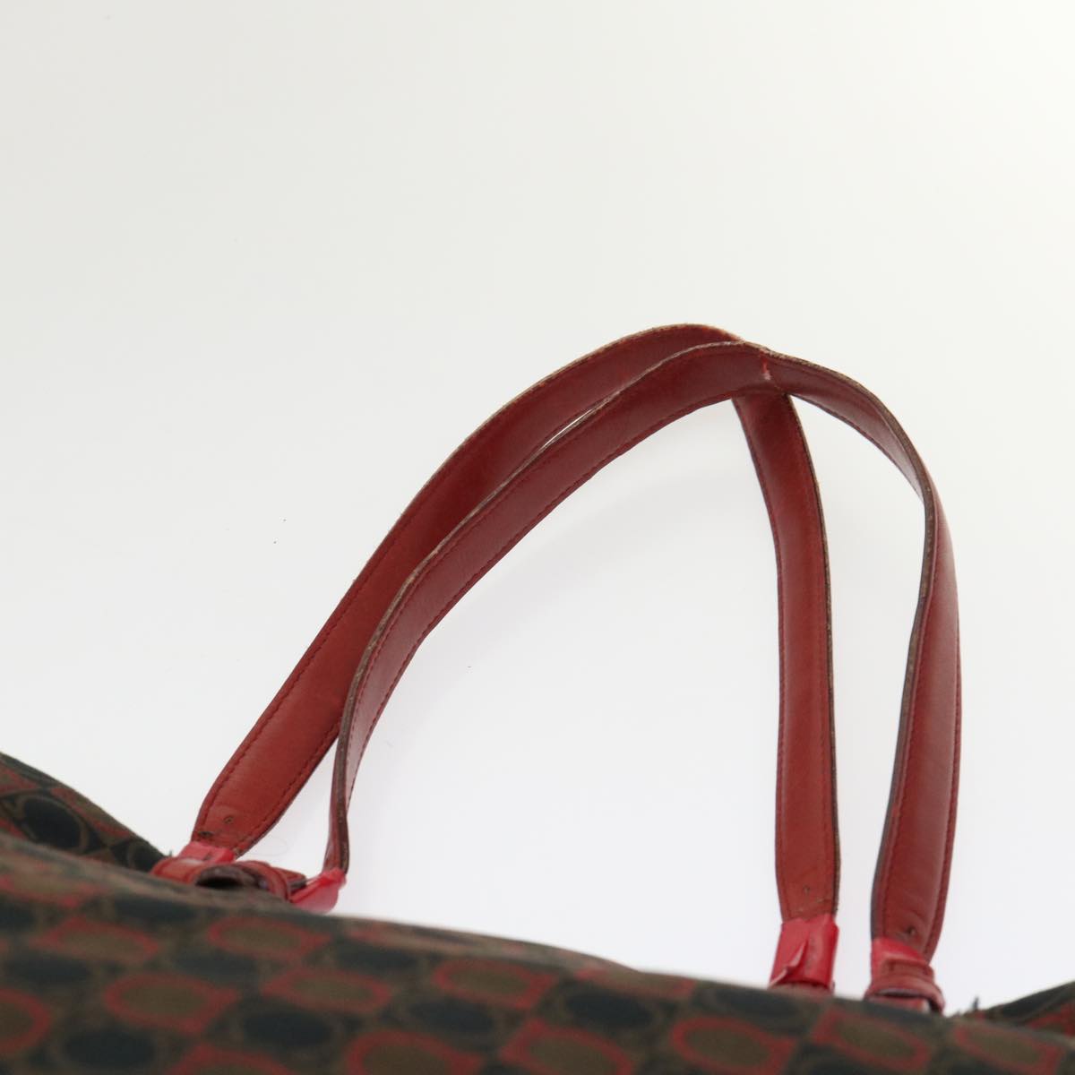 Salvatore Ferragamo Shoulder Bag Canvas 2Set Black Red Auth bs6410