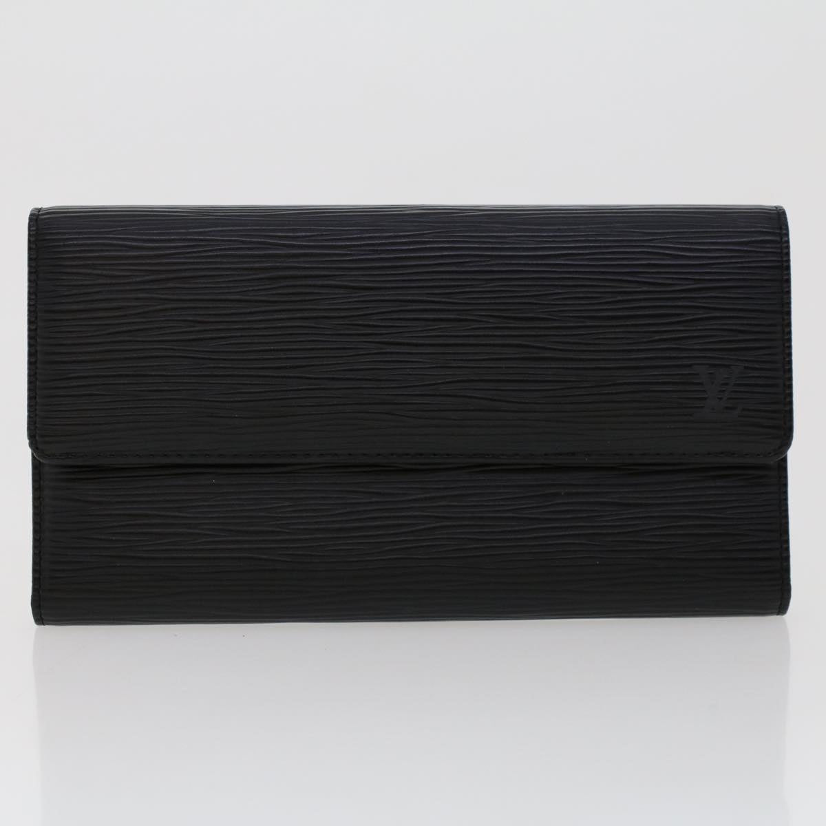 LOUIS VUITTON Epi Long Wallet 2Set Black Navy LV Auth bs6412 - 0